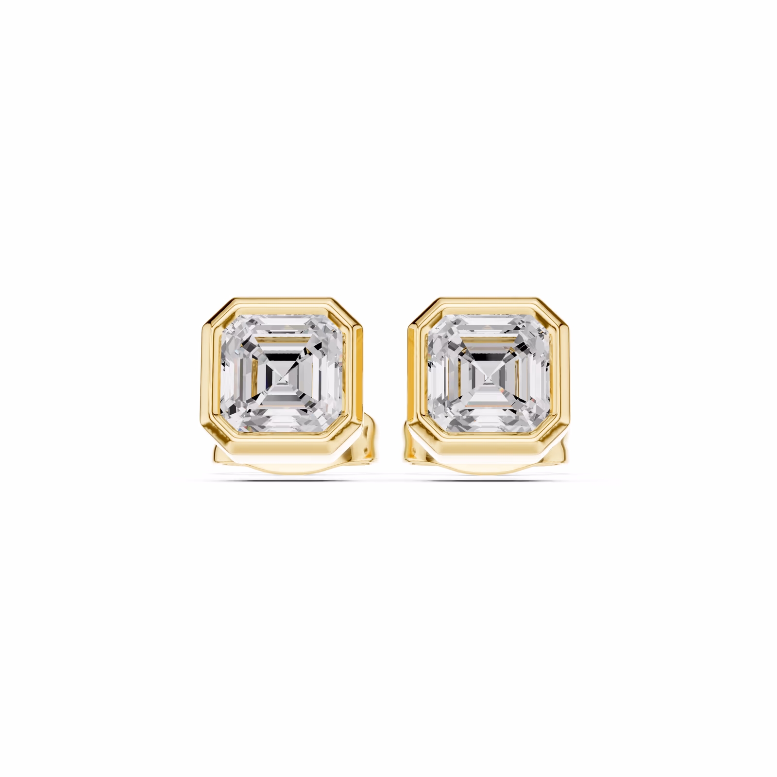 Margaux Bezel Stud Asscher