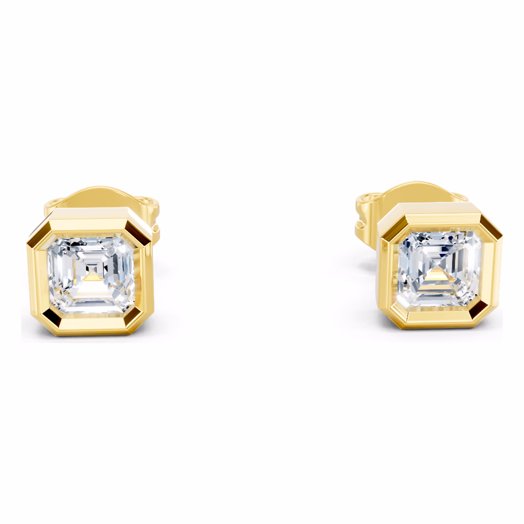 Margaux Bezel Stud Asscher