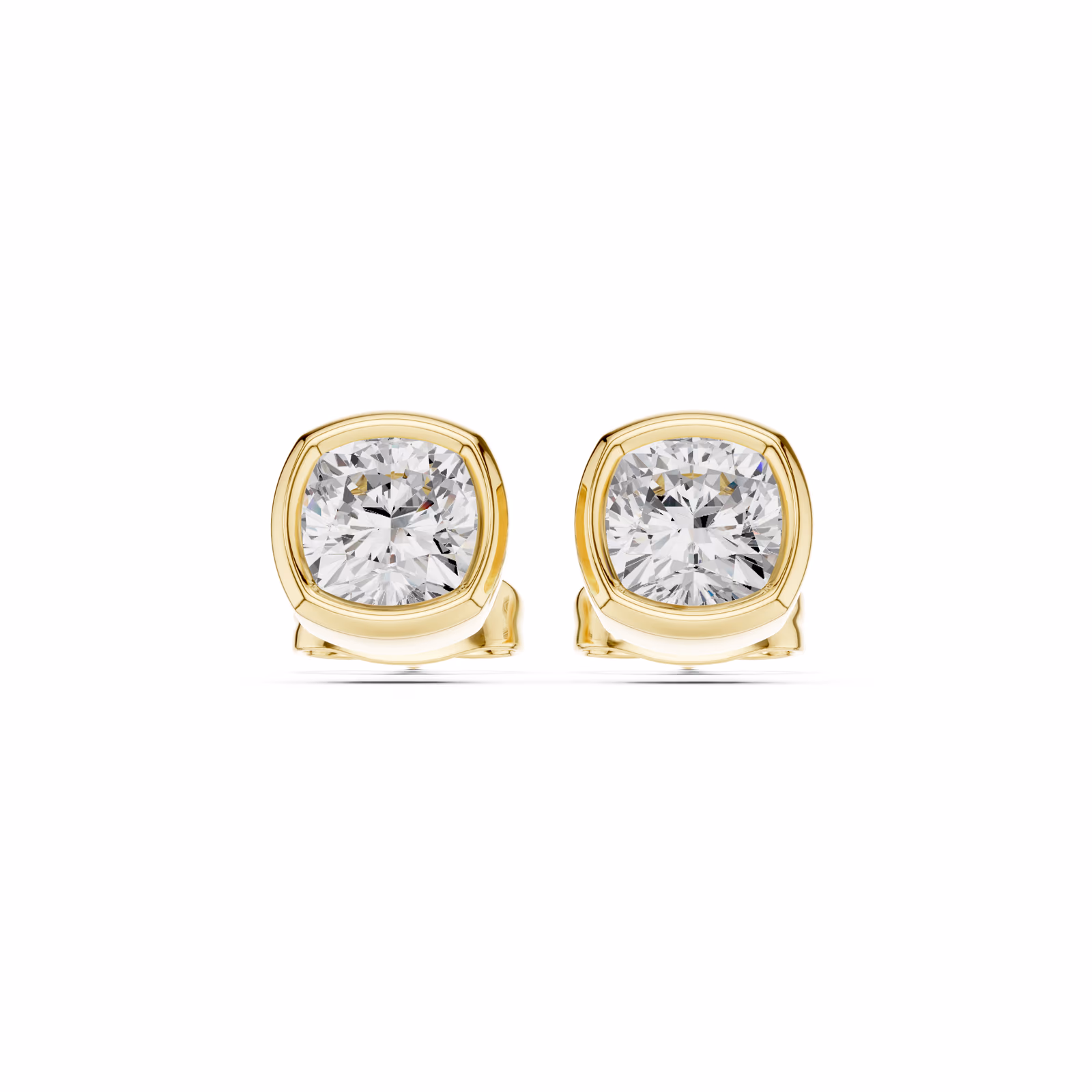 Margaux Bezel Stud Cushion