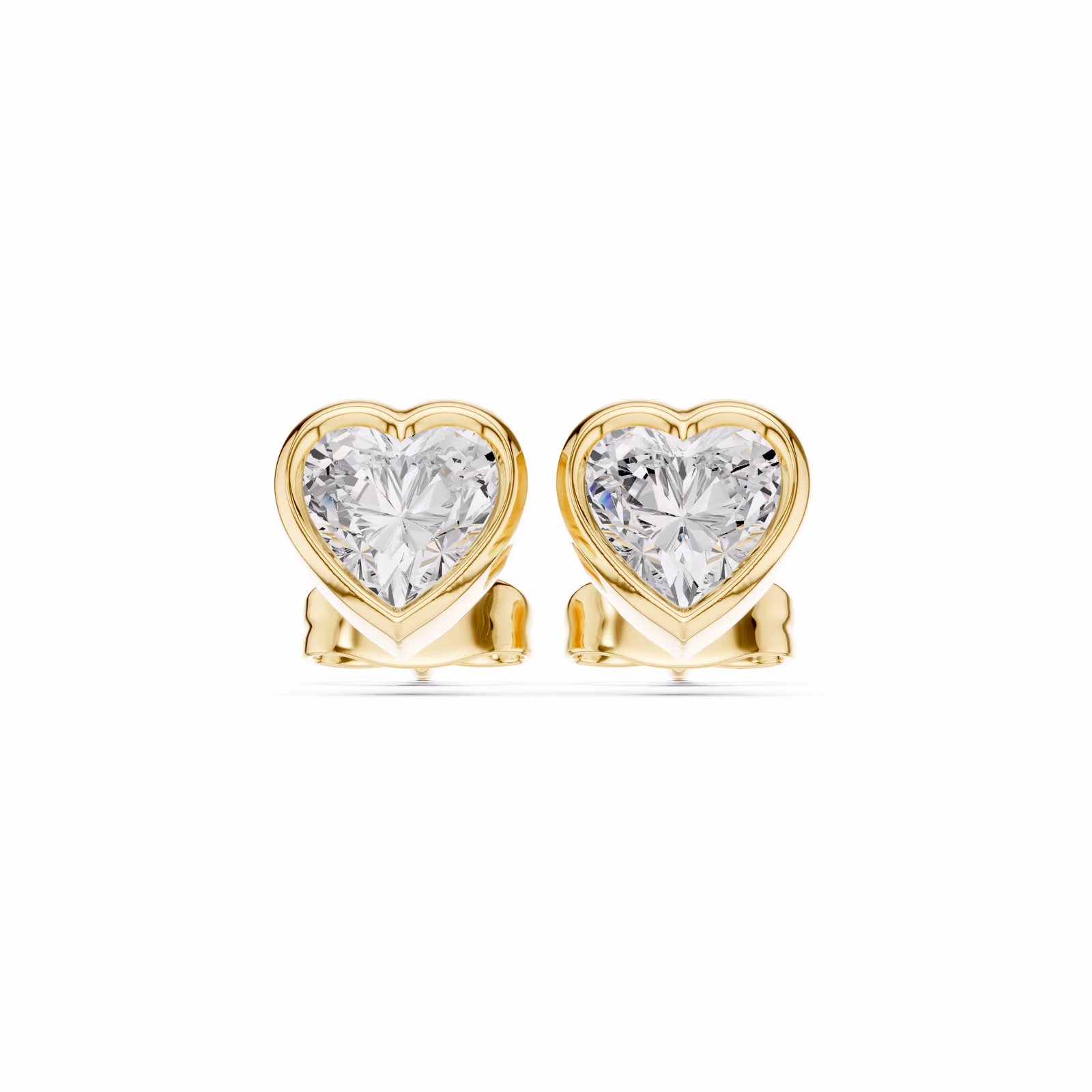 Margaux Bezel Stud Heart