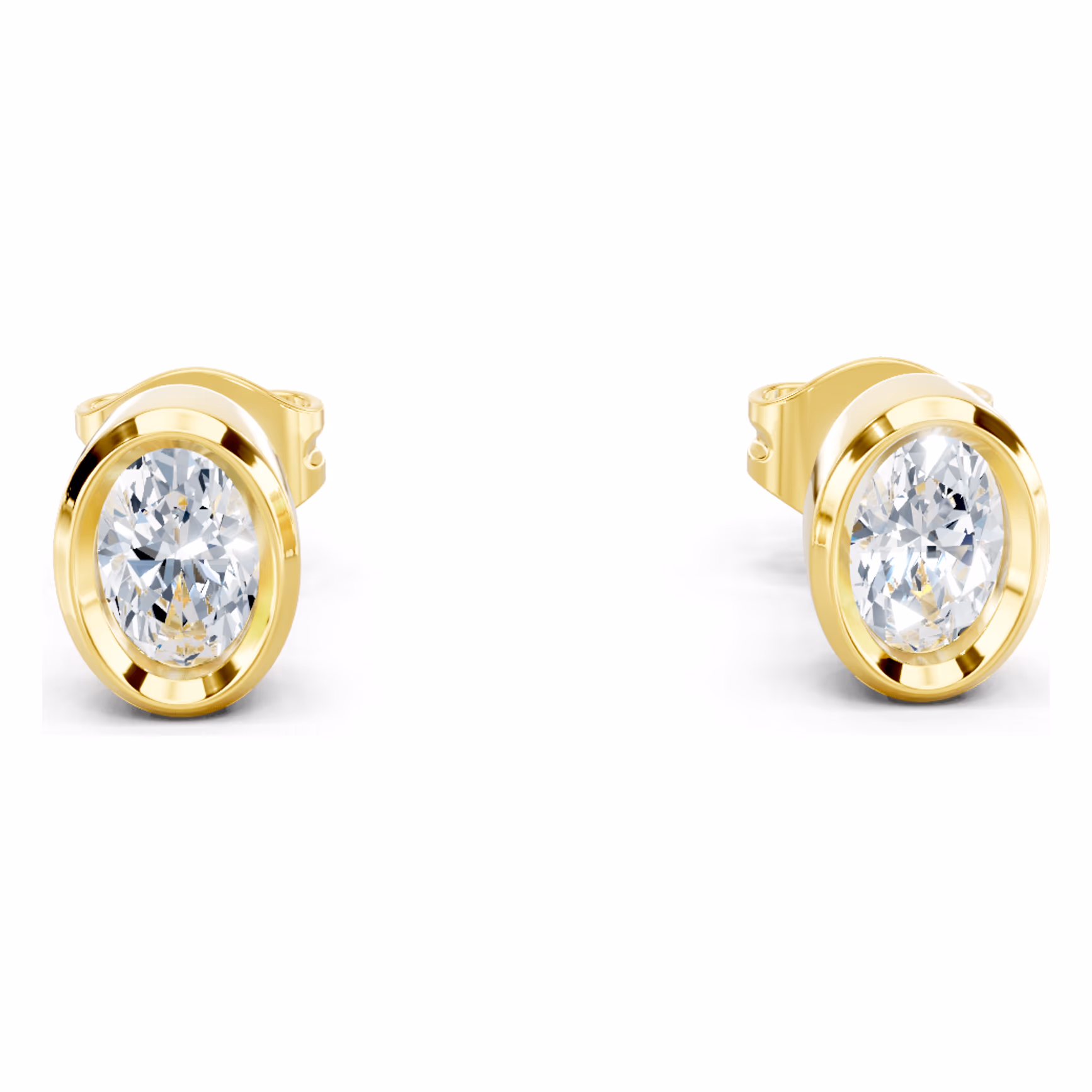Margaux Bezel Stud Oval