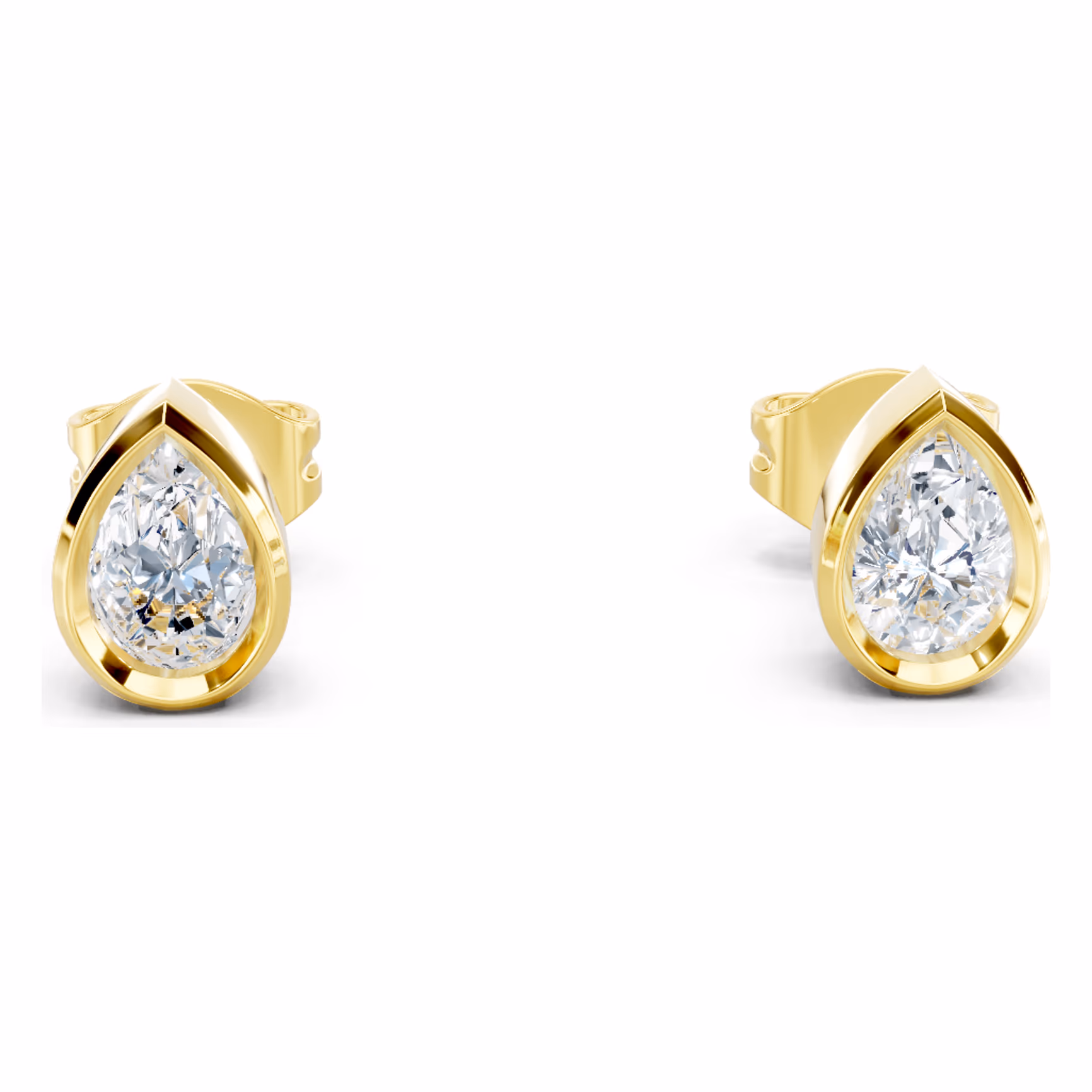 Margaux Bezel Stud Pear