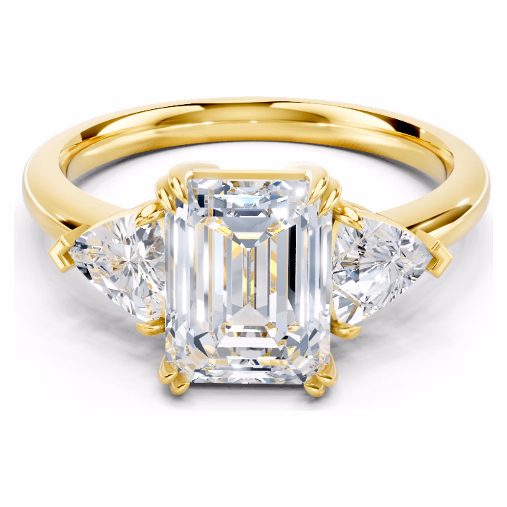 Lumière Trinity Three Stone Emerald