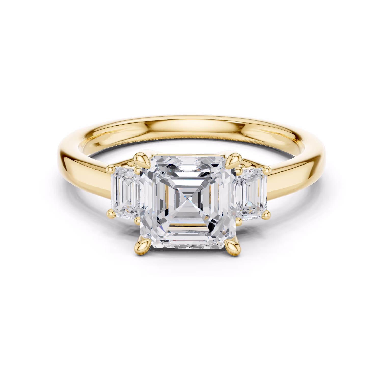 Trinity Solstice Three Stone Asscher
