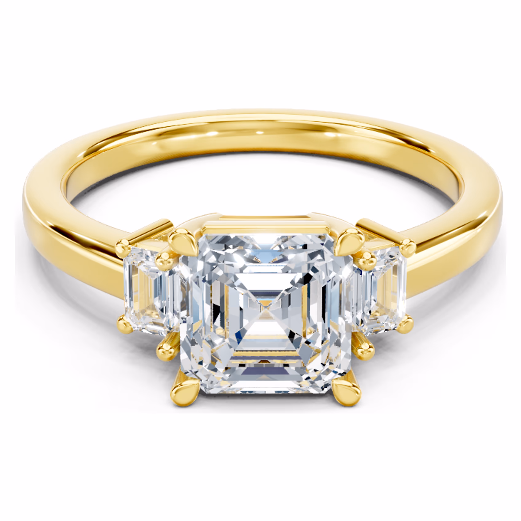 Trinity Solstice Three Stone Asscher