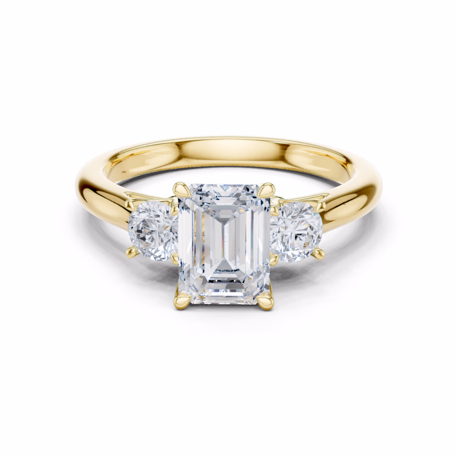 Trinity Solstice Cathedral Three Stone Emerald