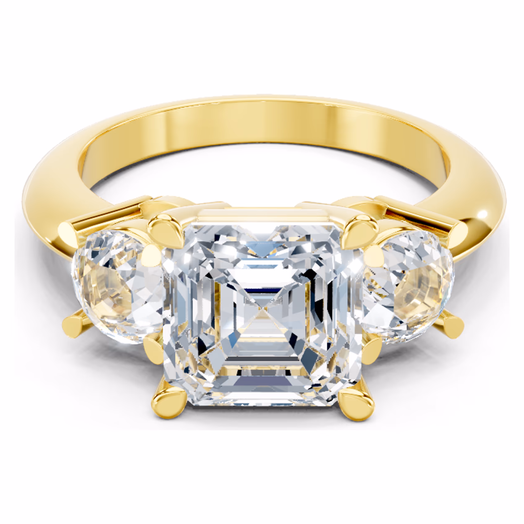 Trinity Solstice Statement Three Stone Asscher