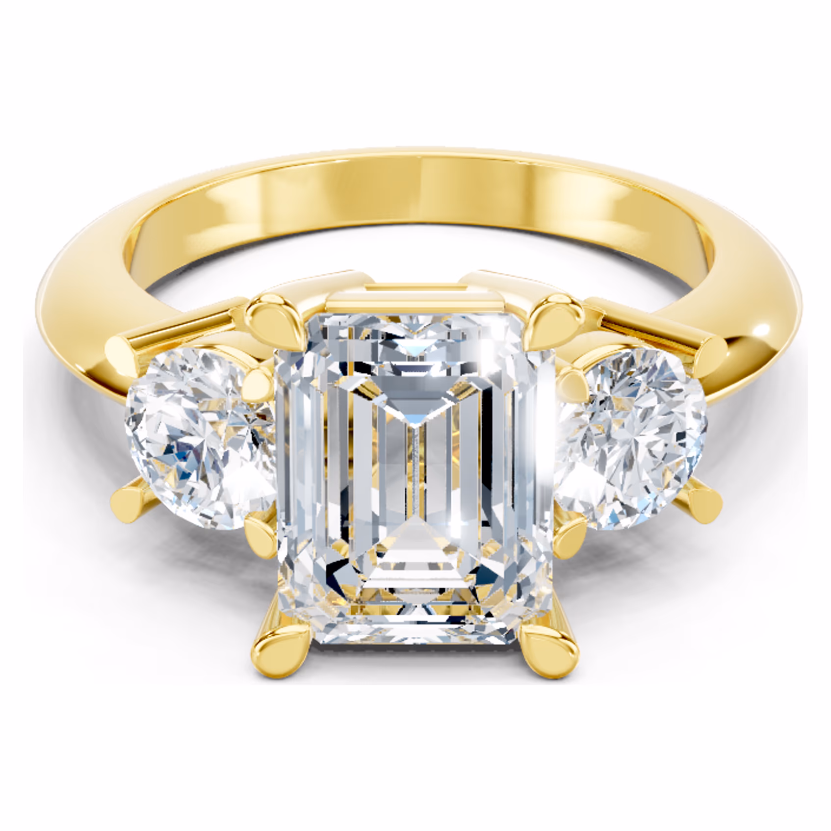 Trinity Solstice Statement Three Stone Emerald
