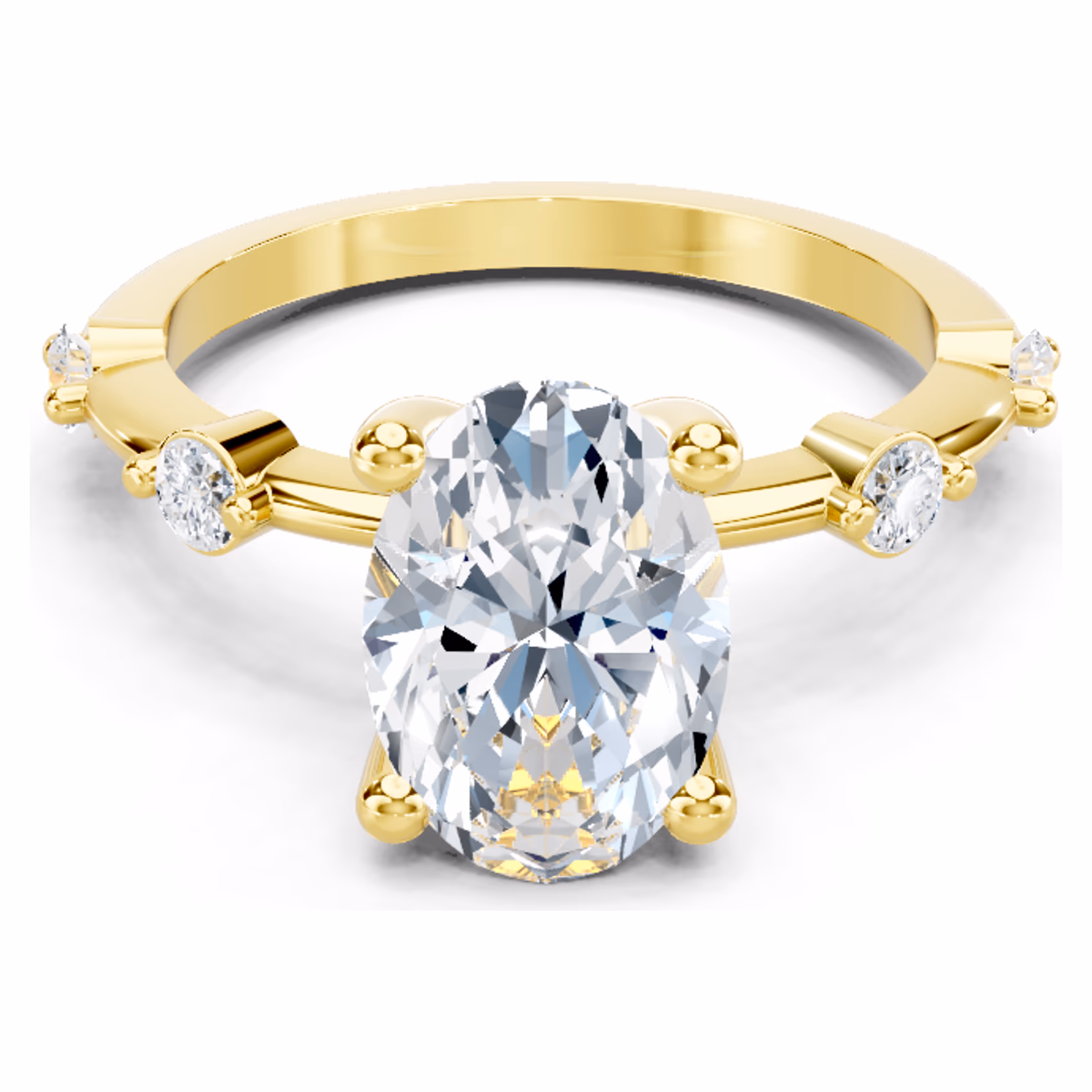 Celeste Scatter Band Side Stone Oval