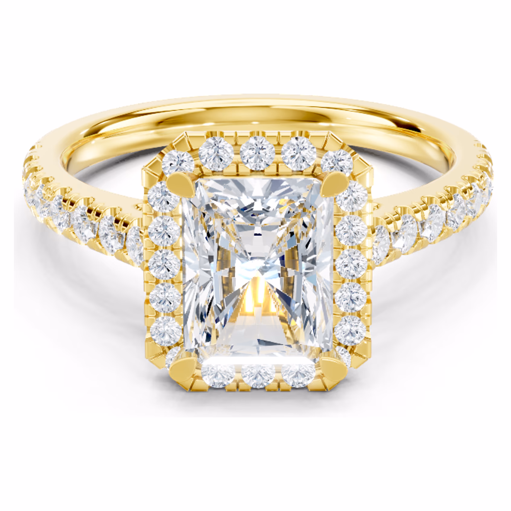 Lunaire Pavé Halo Radiant