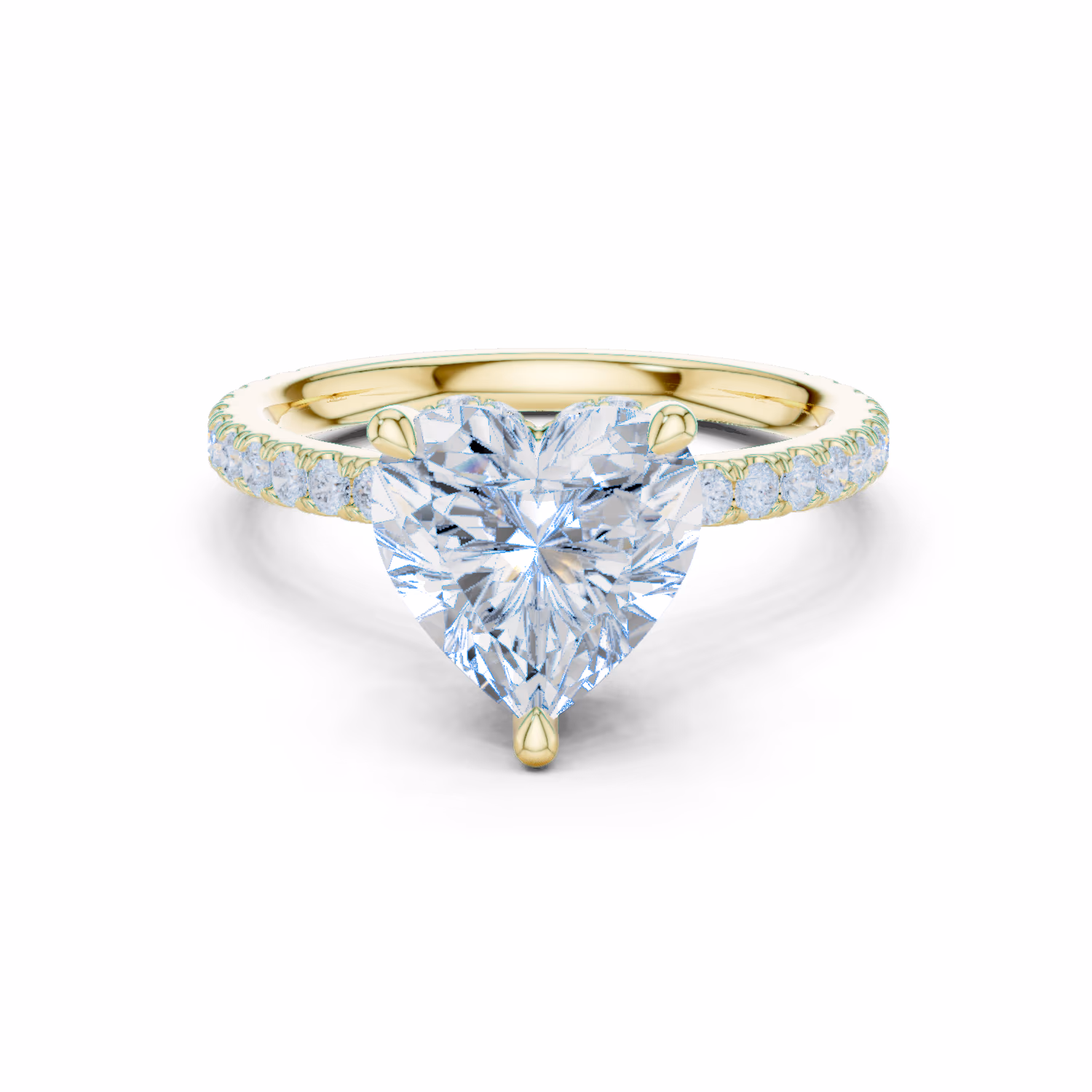 Celeste Whisper Pavé Heart