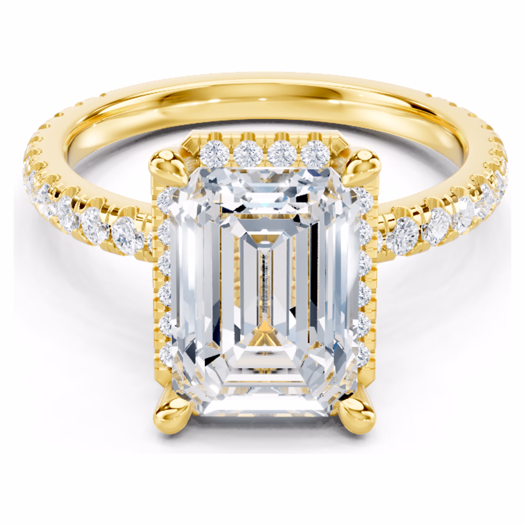 Lumière Sonnet Hidden Halo Emerald