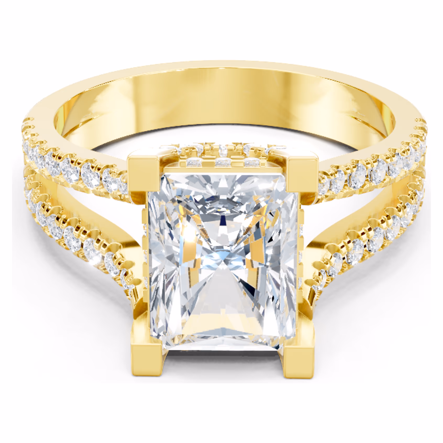 Crescent Split Pavé Radiant