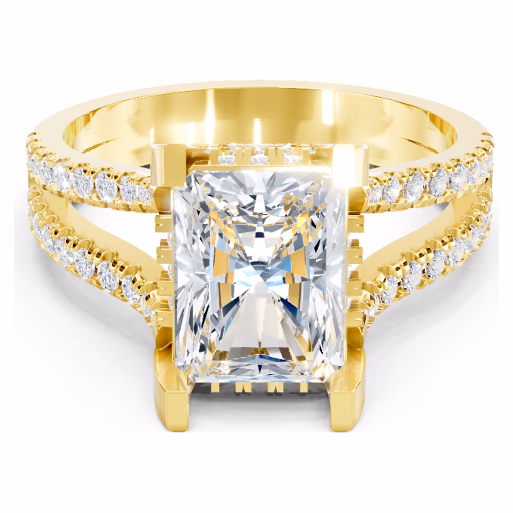 Crescent Split Pavé Radiant