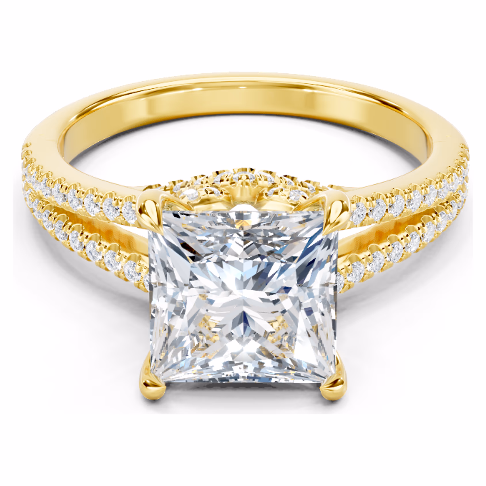 Lumière Split Shank Pavé Princess