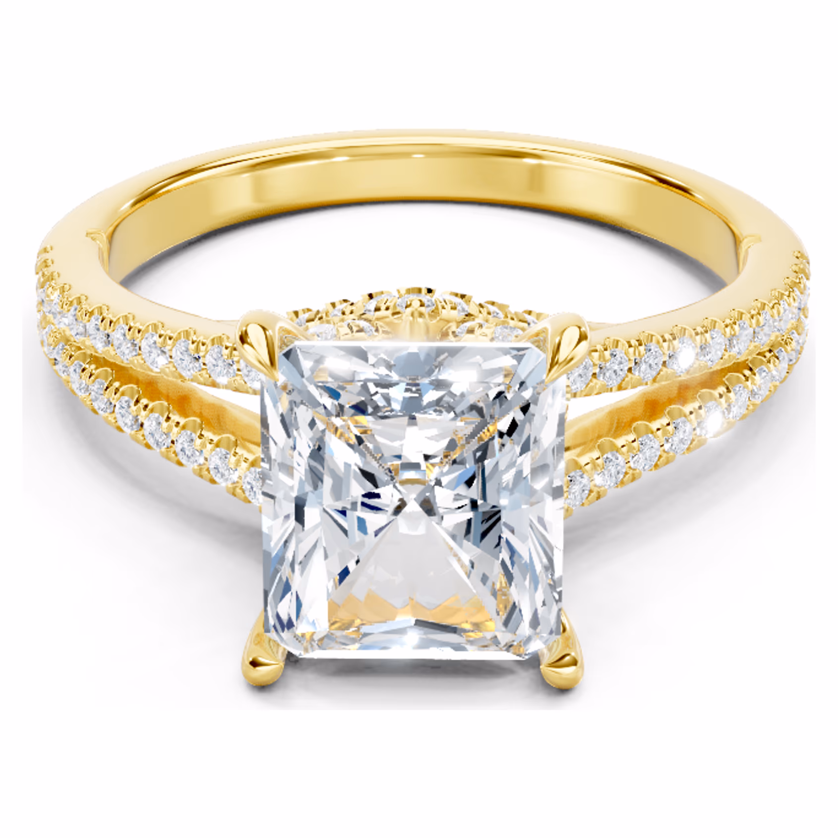 Lumière Split Shank Pavé Radiant