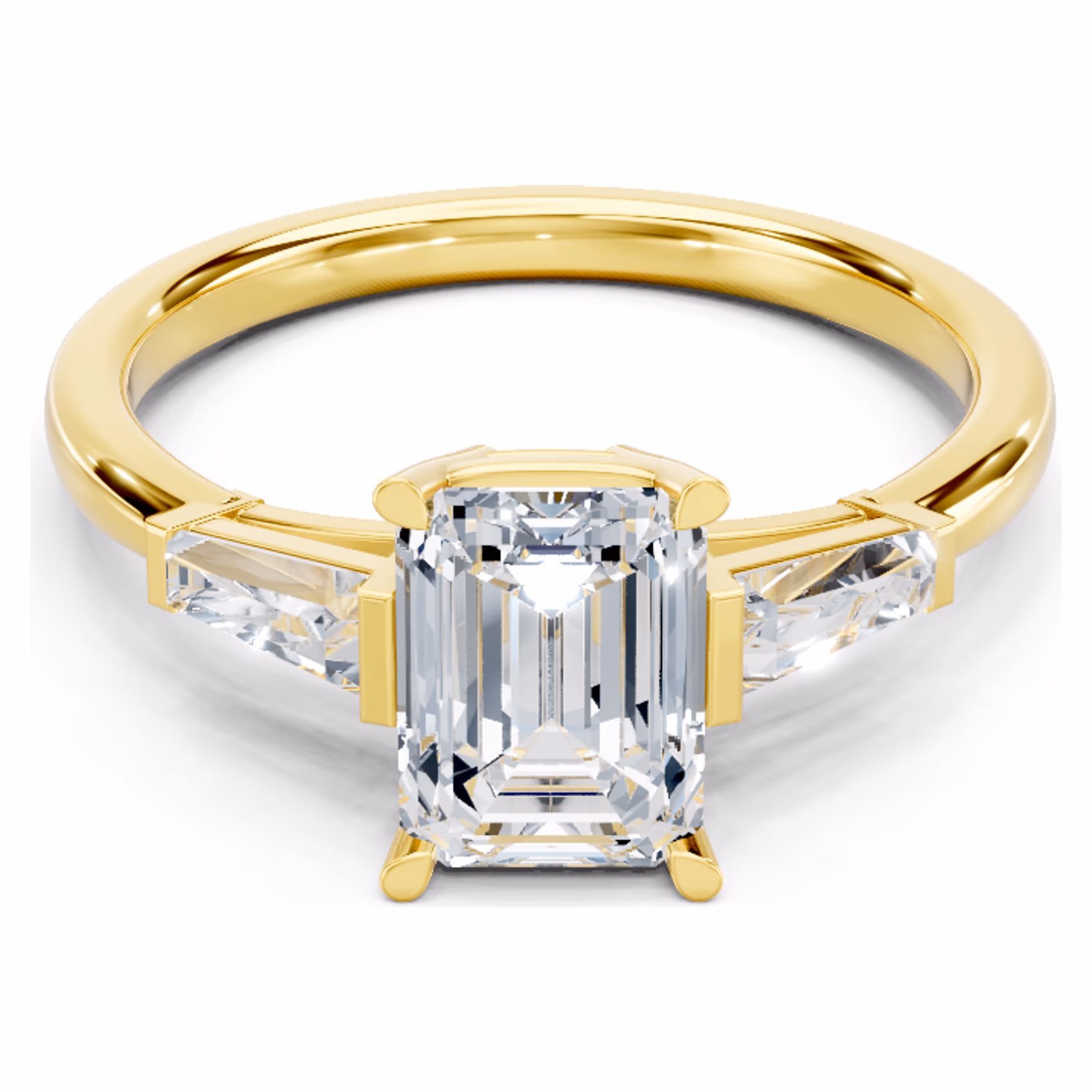 Verona Three Stone Emerald
