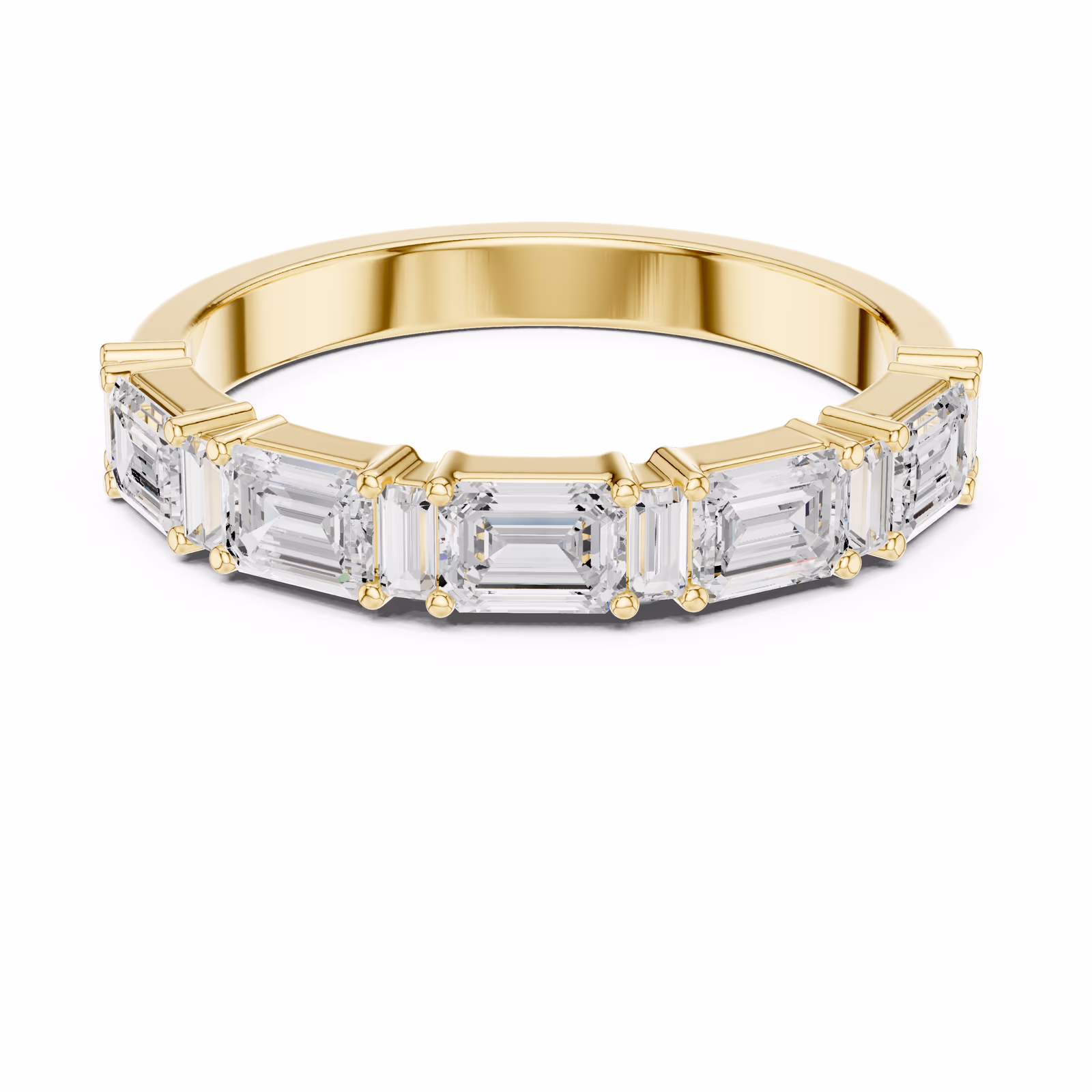 Solenne Emerald & Baguette Half-Eternity 0.85 ct