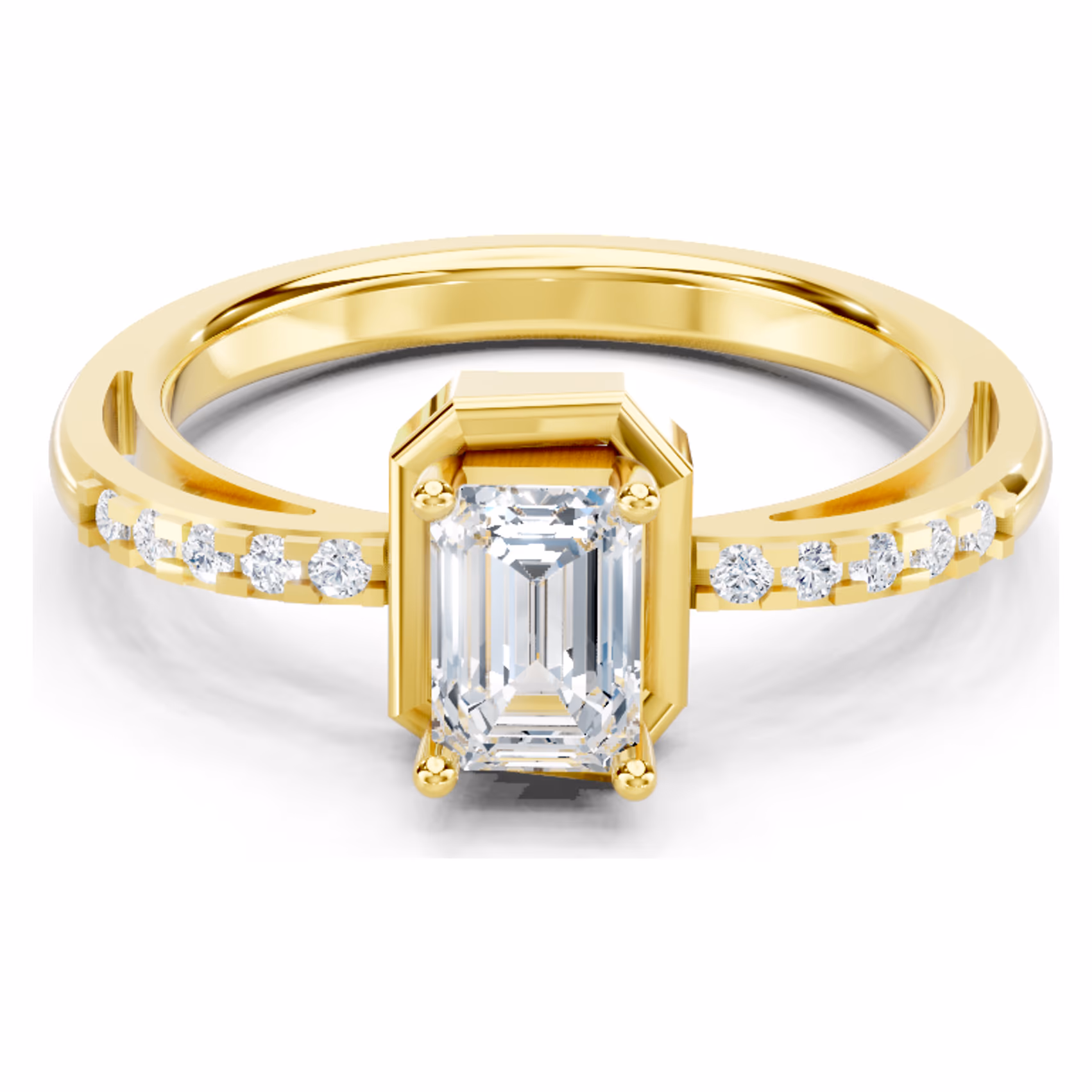 Verona Collet Side Stone Emerald