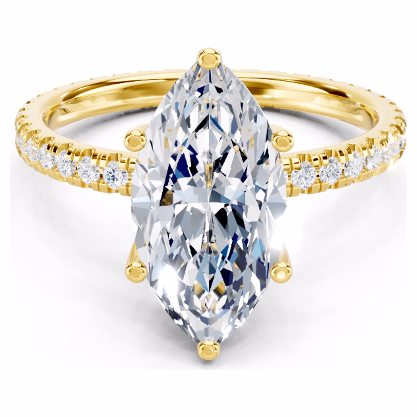 Durance Pavé Solitaire Marquise