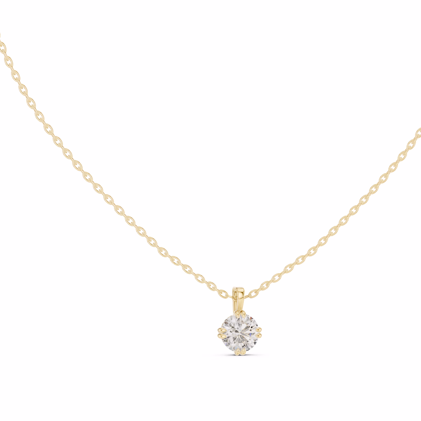 Lumière Round Solitaire Pendant II