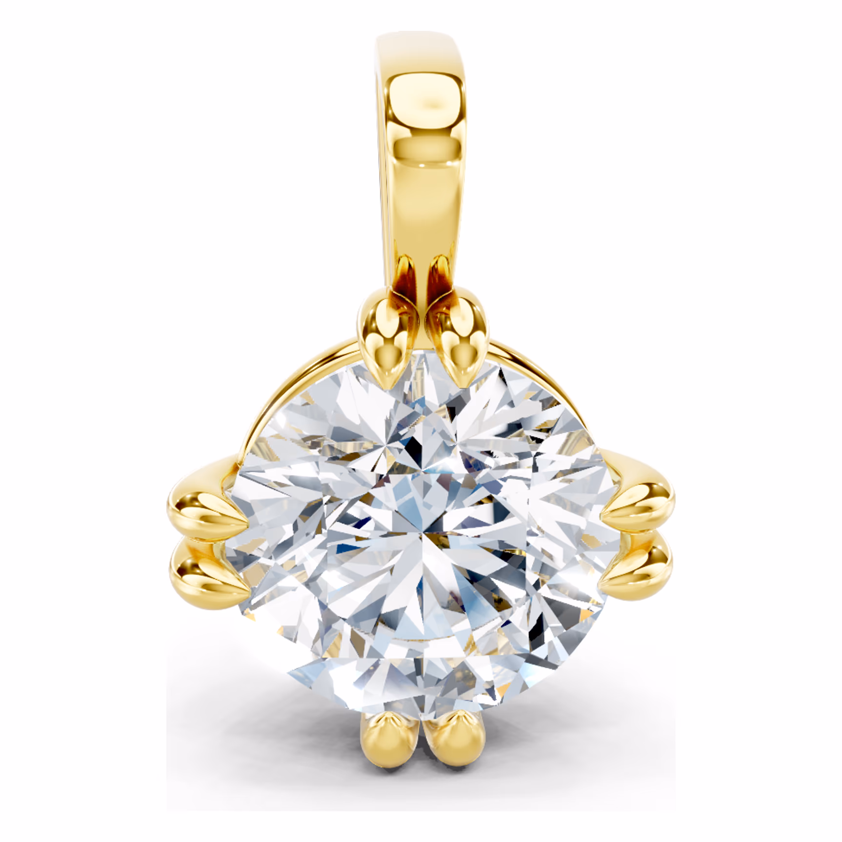 Lumière Round Solitaire Pendant II