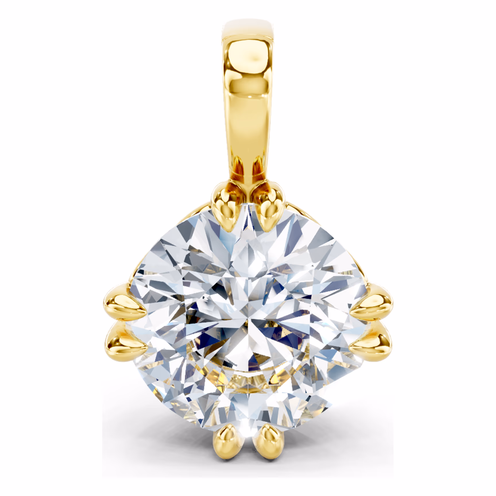 Lumière Round Solitaire Pendant