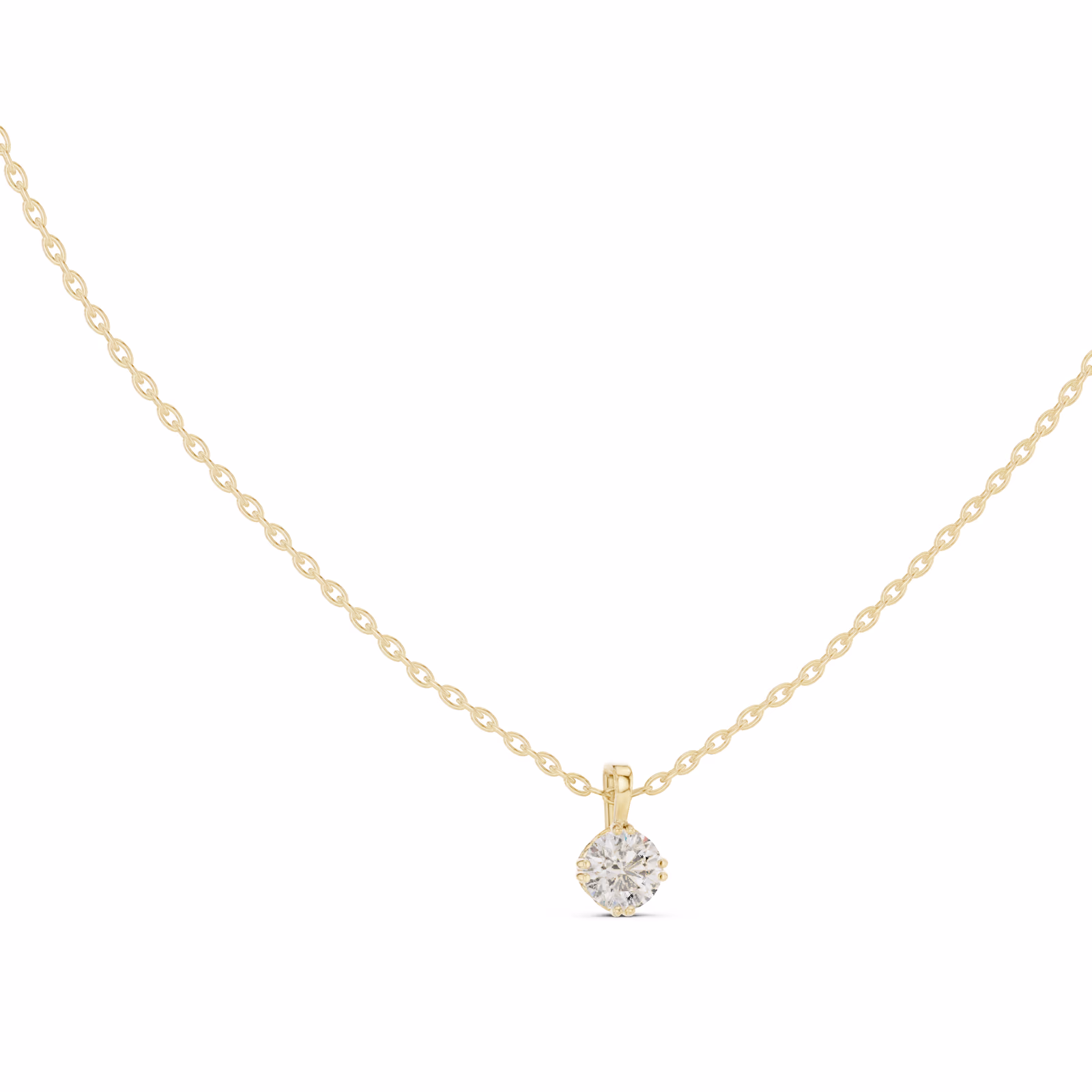 Lumière Round Solitaire Pendant