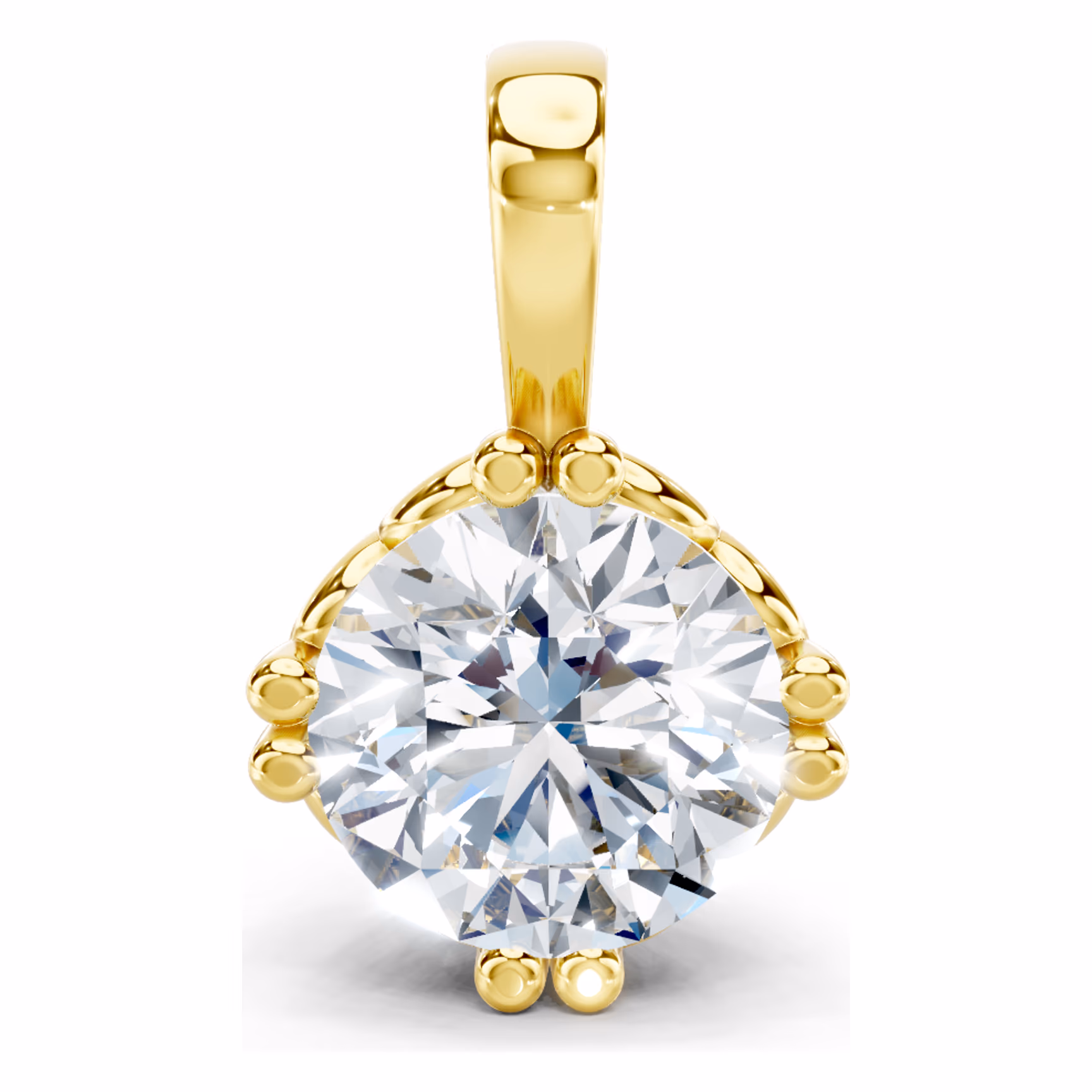 Lumière Round Solitaire Pendant