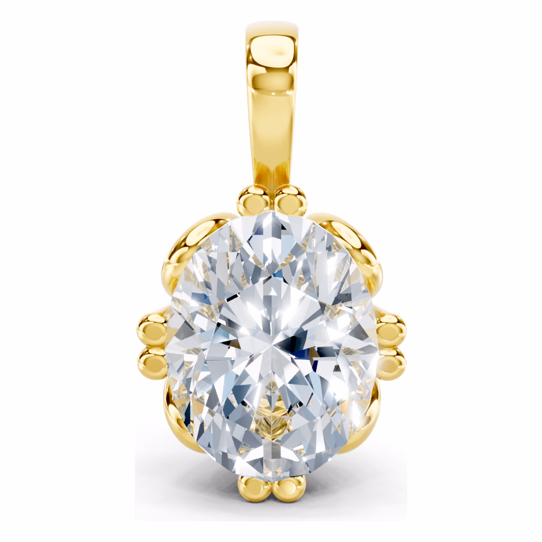 Lumière Oval Solitaire Pendant II