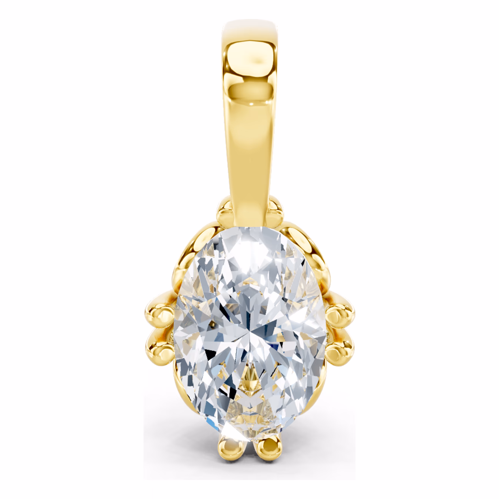 Lumière Oval Solitaire Pendant II