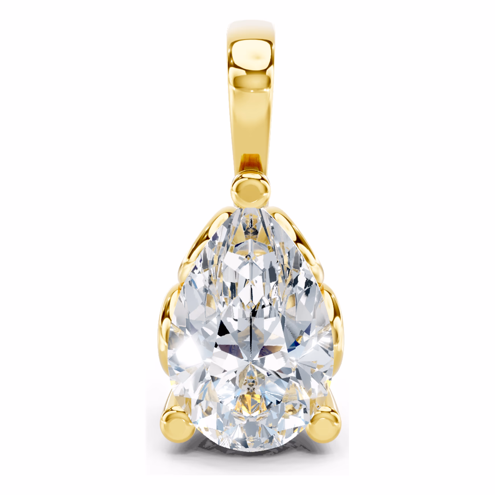 Lumière Pear Solitaire Pendant