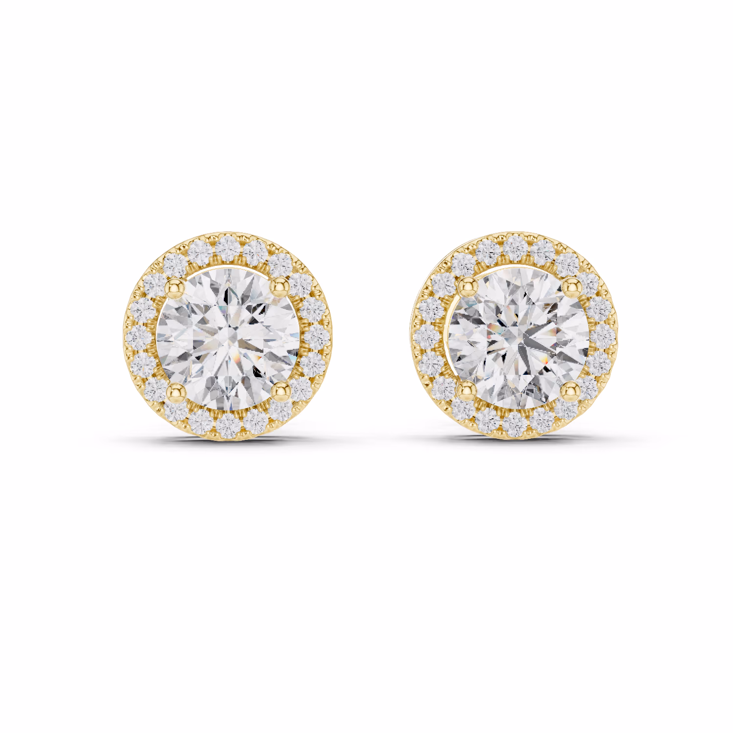 Aurelle Halo Stud Round