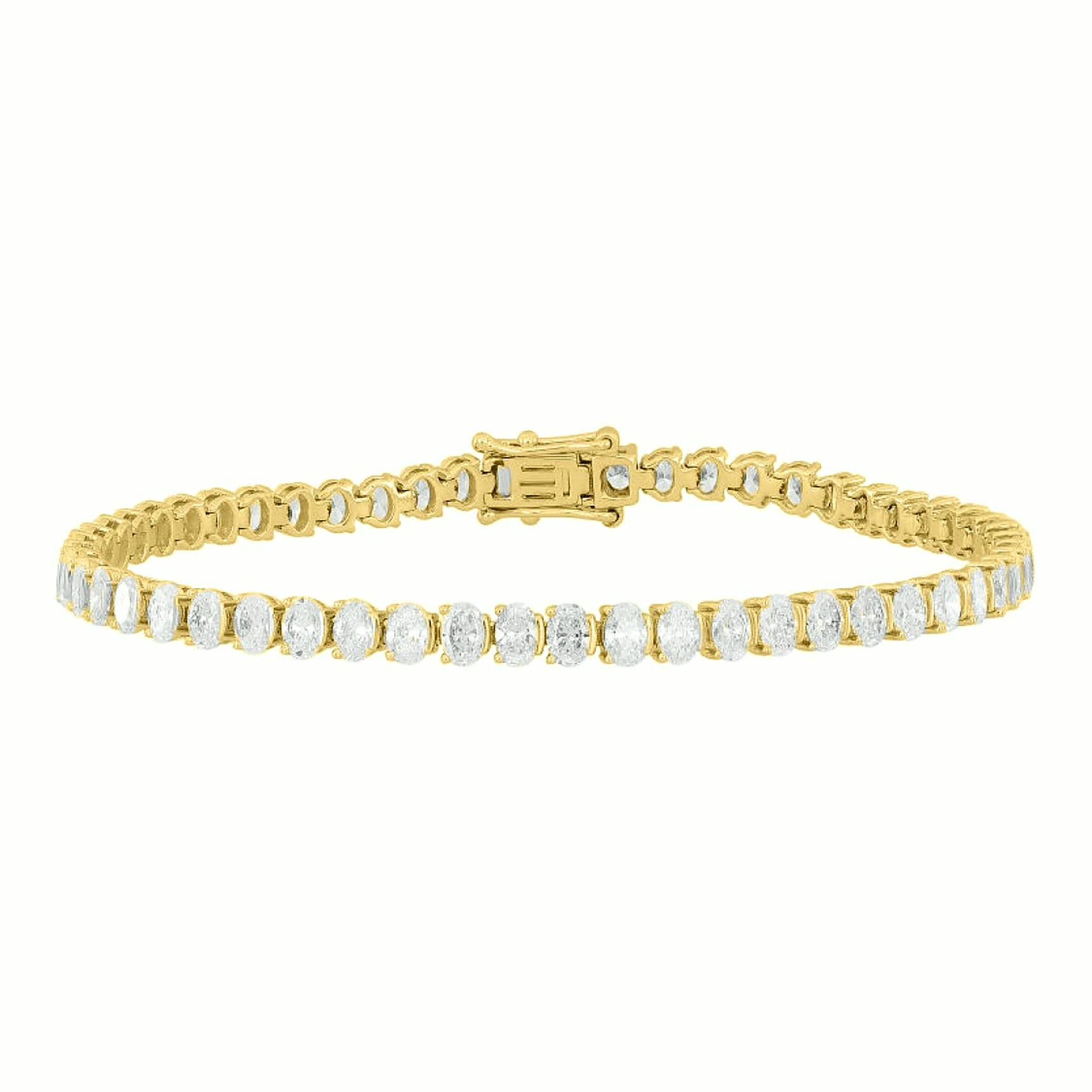 Oval-cut Tennis Bracelet · Grand — Yellow 14K