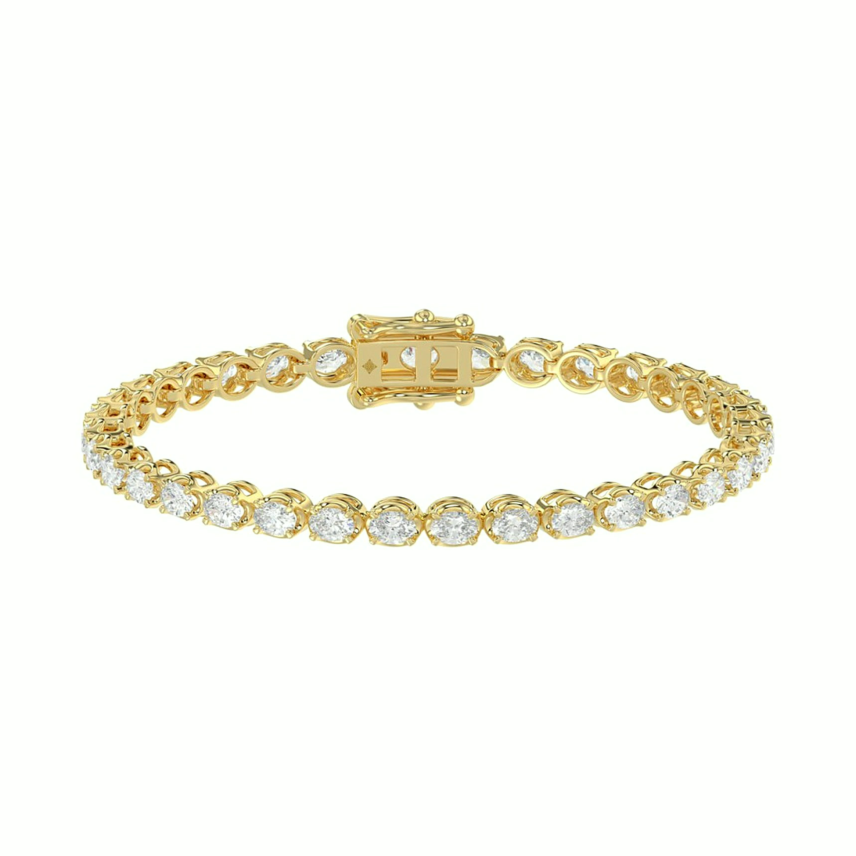 Oval-cut Tennis Bracelet — Yellow 14K