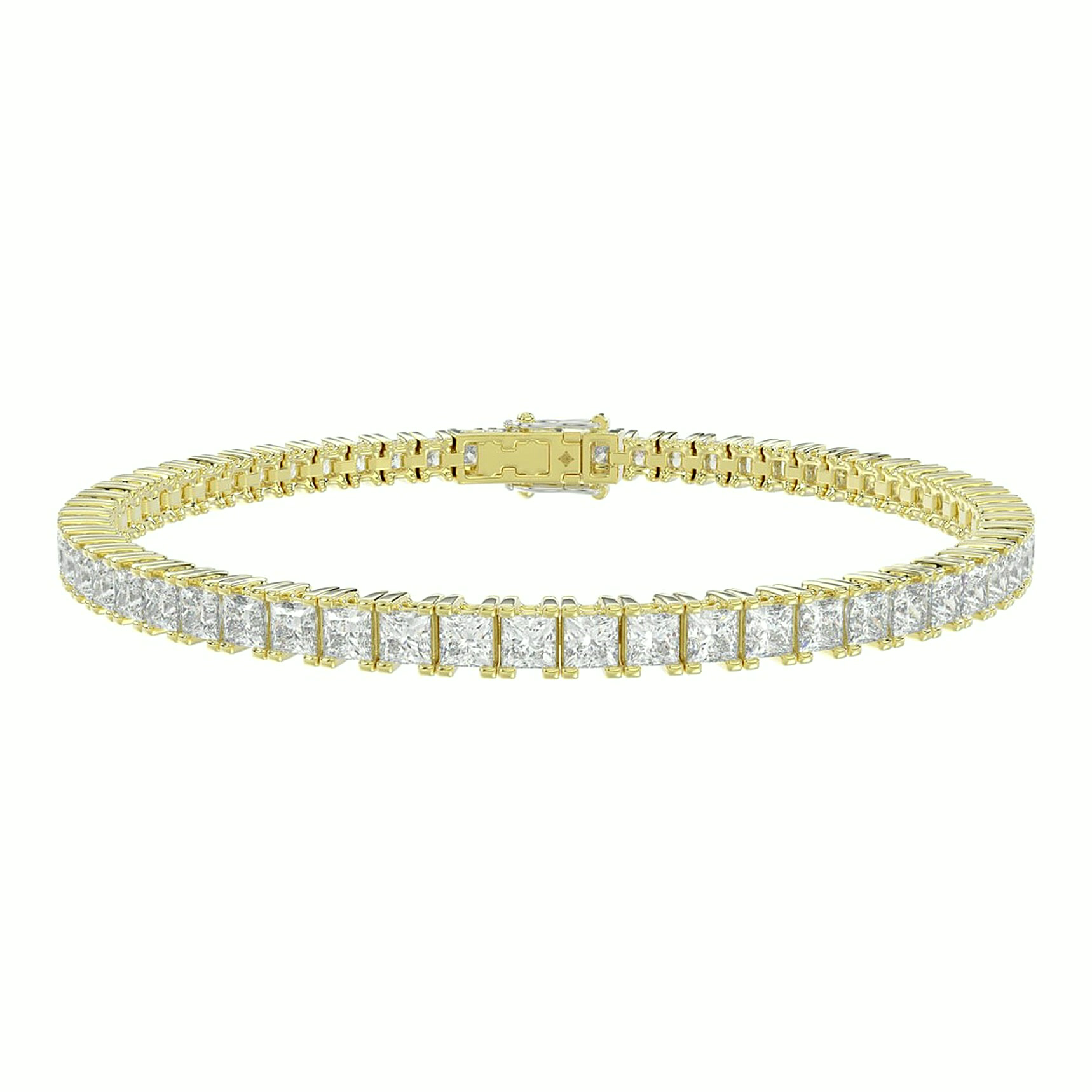 Princess-cut Tennis Bracelet — Yellow 14K