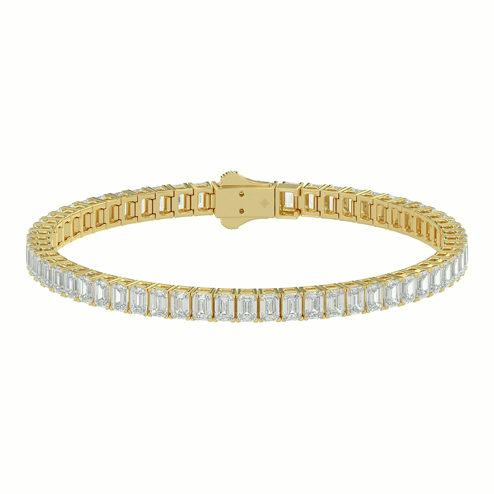 Emerald-cut Tennis Bracelet · Grand — Yellow 14K