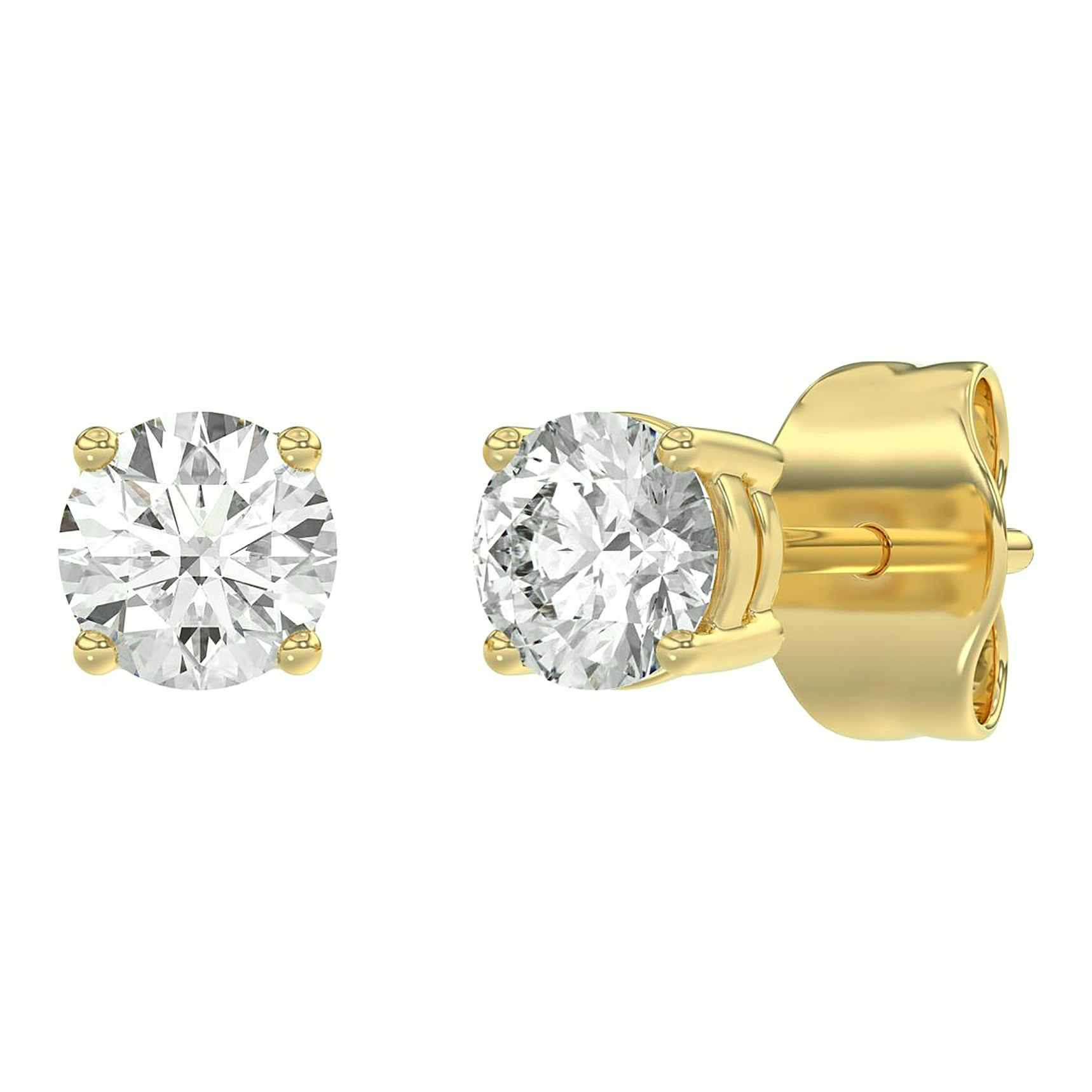 Essentials Diamond Studs — Yellow 14K